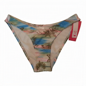Xhilaration Women's Tropical High Leg Scoop Waist Bikini Bottom Size XS (00)